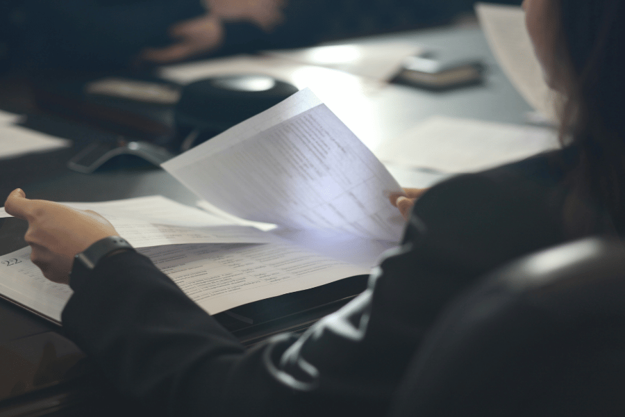 Reviewing immigration documents
